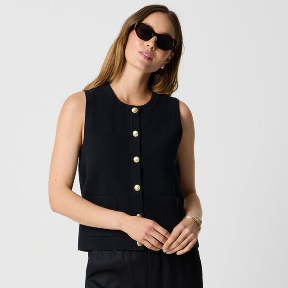 NWT J.Crew Factory Button-up Sweater-Vest - Picture 2 of 4